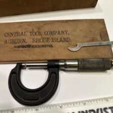 The Central Tool Co. Auburn R.I, Micrometer USA Vtg V1