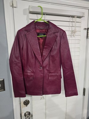Wilson Leather Jacket Woman Small Red/Burgundy Pelle Studio Italian Leather Soft
