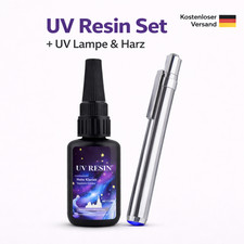 UV Kleber Set 25g Transparent mit UV Lampe Sekundenkleber Glas Kunststoff Metall