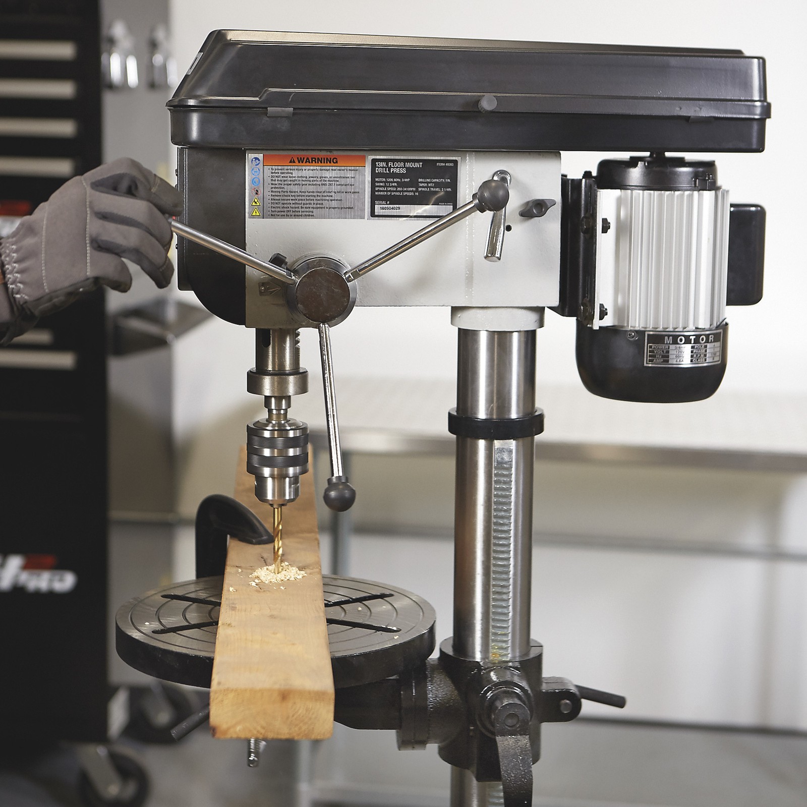 Klutch 13in. Floor-Mount Drill Press, 3/4 HP, 120V