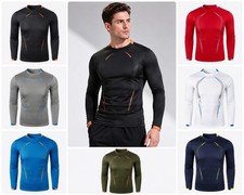 Mens Rash Guard Shirts Quick Dry Swim Shirts UV Protection Long Sleeve T-Shirts