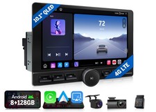 10.1" 8 128G 2DIN Car Stereo Radio CarPlay Android Auto GPS Navi QLED Bluetooth