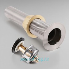 Bath Strainer Pop Up Drain Assembly Faucet Vanity Sink Stopper without Overflow