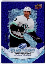 2022-23 Upper Deck Ice Sub Zero Rookies MATTY BENIERS SZ-BE #/999 Seattle Kraken