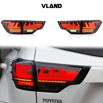 For Toyota Highlander 2014-19 Smoked VLAND Full LED Rear Tail Lights Sequential