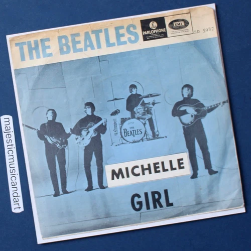 RARE COVER 1966 ORIGINAL THE BEATLES MICHELLE 7" VINYL 45 GIRL
