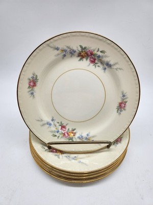 SET OF 6 HOMER LAUGHLIN CASHMERE GEORGIAN EGGSHELL 6-1/4'' BREAD PLATES