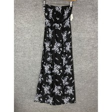 NEW OLD NAVY Floral Strapless Maxi Dress Women's Size S Smocked Waist Rayon