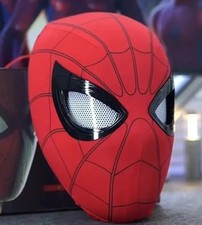 Movable Eyes Spiderman Mask Chin Control Remote Parker Cosplay Costume Headwear