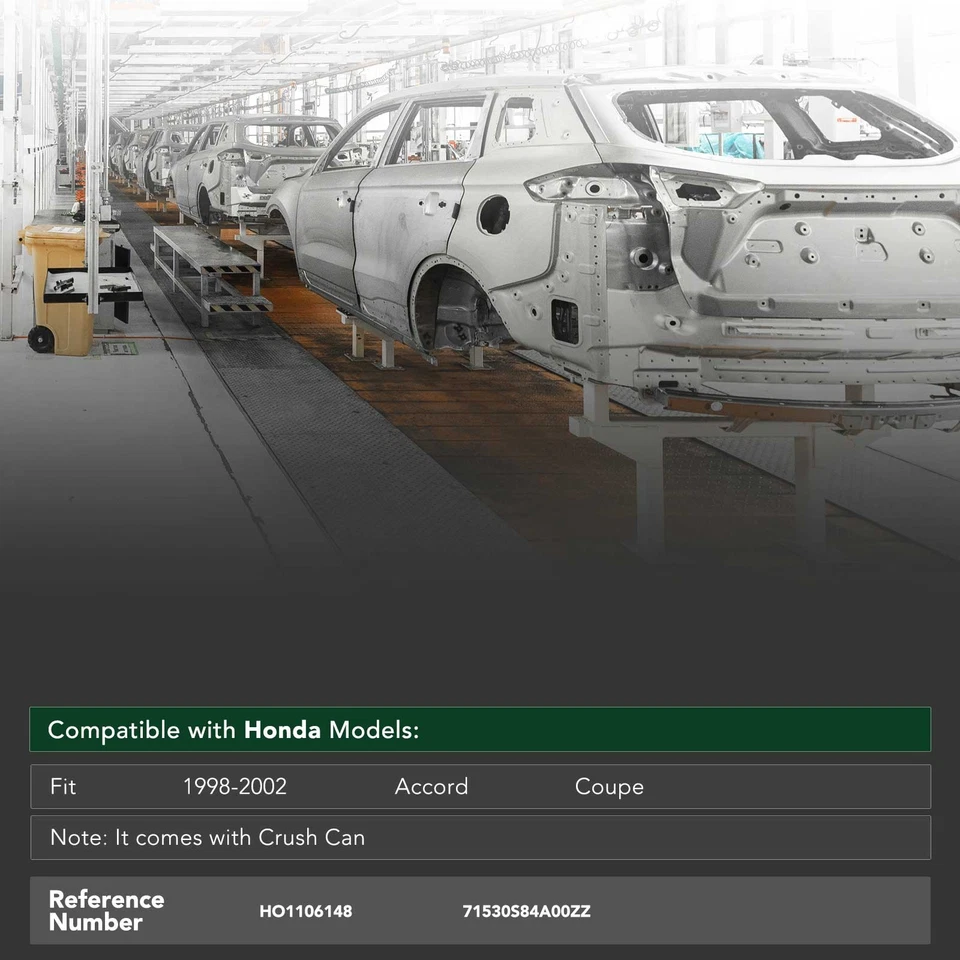 Barra de impacto de refuerzo de parachoques trasero para Honda Accord 98-02 acero 71530S84A00ZZ Foto 2 de 4