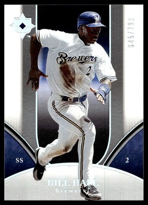 2006 Upper Deck Ultimate Collection Bill Hall #/799 #244 Milwaukee Brewers