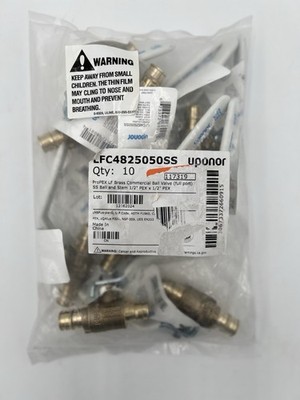 Uponor LFC4825050SS ProPEX LF Brass 1/2 Commercial Ball Valve Full Port Qty10
