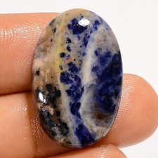 Top Qualität Natürlicher Sodalith Lose Edelstein Ovale Form Cabochon 20 Kt 25...