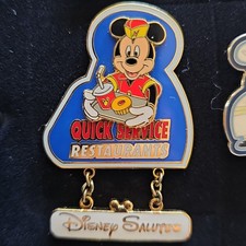 Disney Mickey Salute Salutes Pin Quick Restaurant Wdw Cast Limited 2002