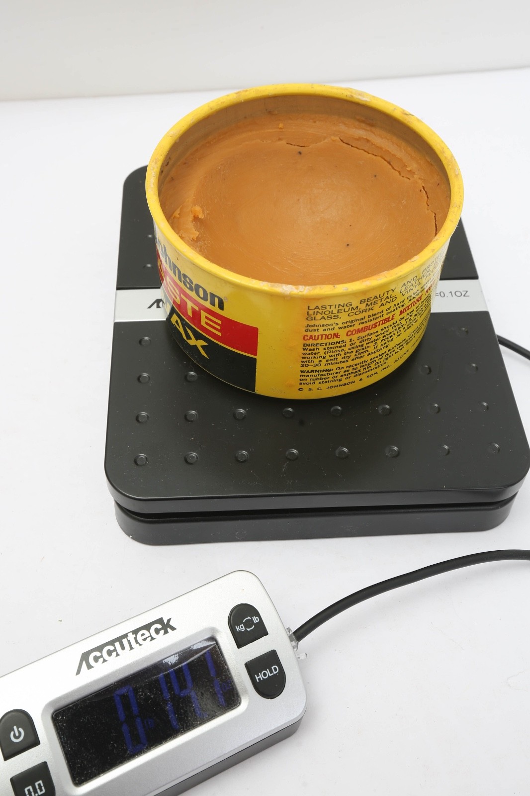 SC Johnson Paste Wax 16 oz Partial Can Discontinued USA Dented Dirty Can