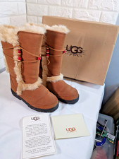 UGG Nightfall 5359 Chestnut Sheepskin Wool Boots Uk Size 6 (W8) Original Box