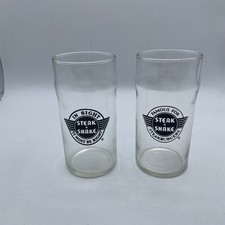 Vintage STEAK N' SHAKE Glass Tumblers - Lot of 2