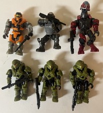 Lot Of 6 Halo Mega Bloks 2 Warrior Soldiers