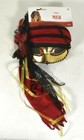 Pirate Mask Suit Yourself Costume Mask 840549 Masquerade Red Gold Skeleton Ribon