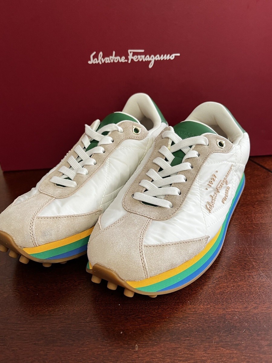 SALVATORE FERRAGAMO Women Sneakers 7 M IGGY Nylon/SUEDE | eBay