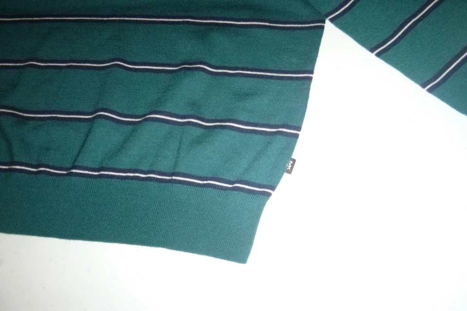 michael kors suéter de punto merino extra fino cuello redondo diseñador para hombre -XL -VERDE Foto 3 de 4