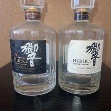 Suntory Hibiki 21 Years & Harmony  750ml EMPTY Japanese Whisky Bottle