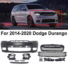 Front Bumper Cover Kit with LED Fog Lamps Fits Dodge Durango 2016-2020 SRT Style