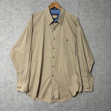 VTG Chaps Ralph Lauren Dress Shirt Mens 17.5 34/35 Long Sleeve Check USA Made