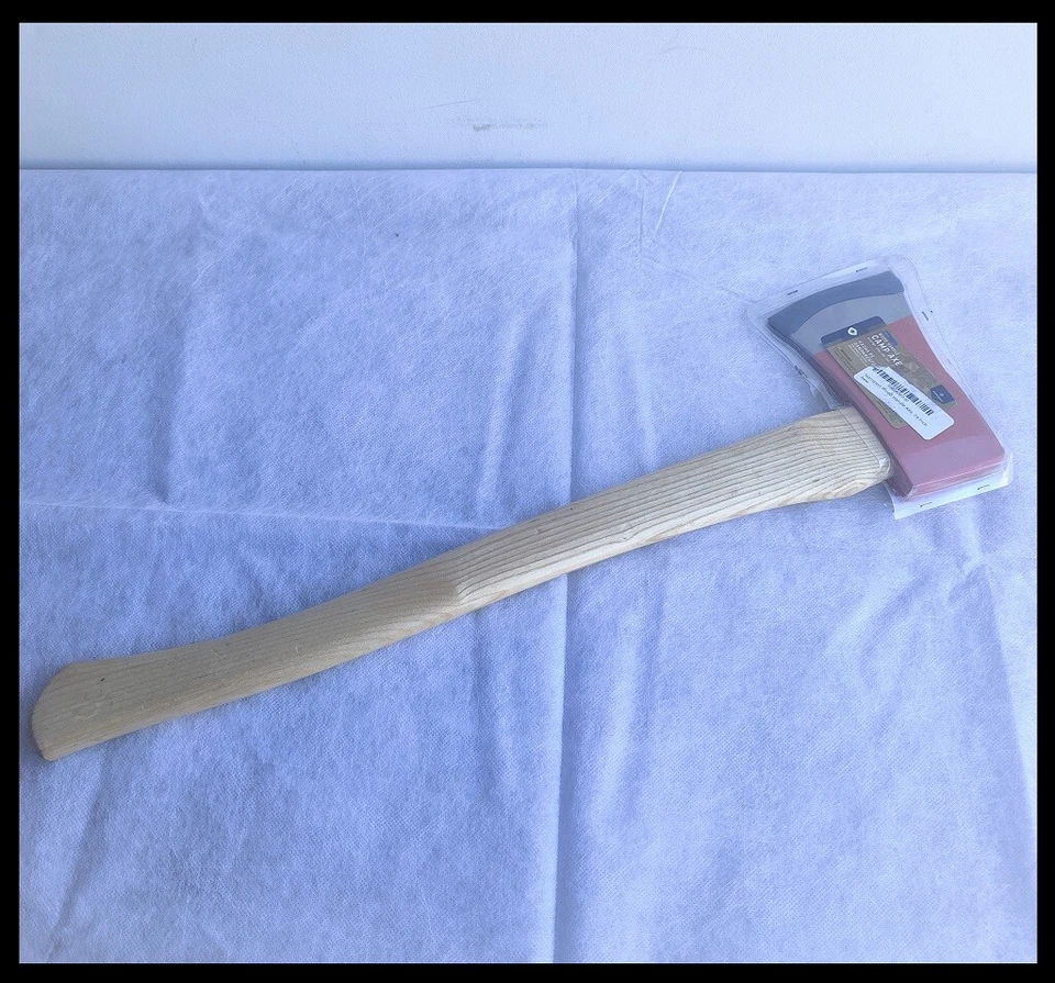 HACHA DE CAMPAMENTO CON MANGO DE MADERA STANSPORT 24 PULGADAS NUEVO RESPALDO PLANO Foto 2 de 4