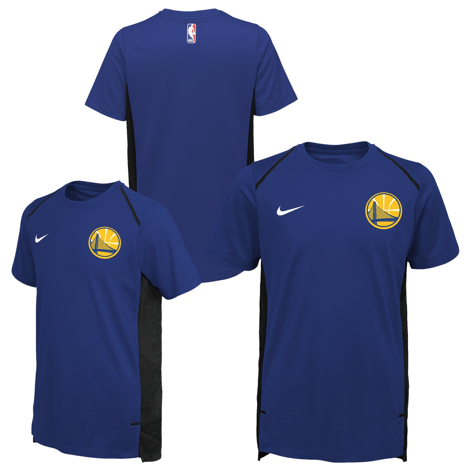 Футболка Nike NBA Youth (8-20) Golden State Warriors Dry Fit с коротким рукавом, синяя