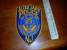MIDDLESEX CO AUXILIARY NEW JERSEY POLICE   OBSOLETE SHOULDER  PATCH  BX AAA #1