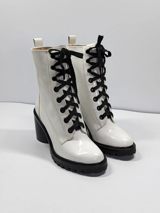 Botines de tacón alto Marc Jacobs Ryder de cuero blanco para mujer talla 38 UE (precio de venta sugerido por el fabricante $495) Foto 3 de 4