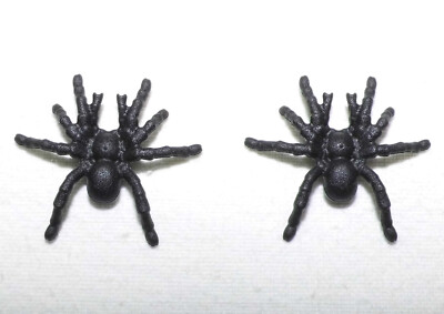 41344, 2x Gefährliche Spinne, Tarantel, schwarz, für Wüste, Tierpark, Zoo