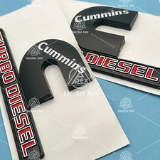 Fender Cummins Turbo Diesel Emblems Badge For Ram 2500 3500 Black Red 68276962aa