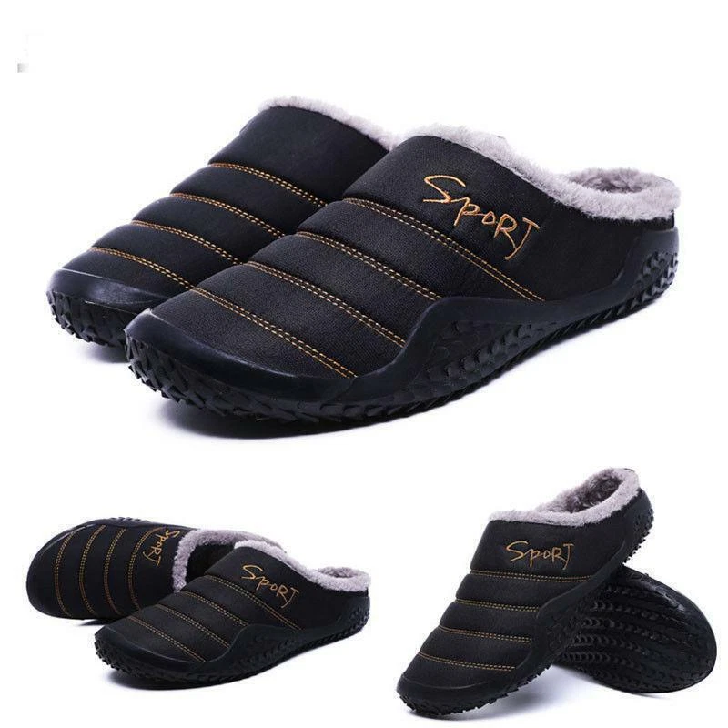 Mens Winter Warm antiskid Slippers Thicken Flats Casual Outdoor Bedroom Shoes - Image 4 of 4