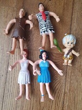 The Flintstones job lot of 5 rubber figures/toys