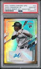 2021 JAZZ CHISHOLM ROOKIE GOLD AUTO 1/50 PSA 10 eBay 1/1 POP 5 Topps Chrome MLB