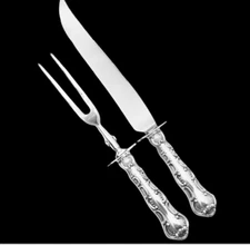 Strasbourg Gorham Silver Roast Carving Set Extra Large NEW Original Packaging