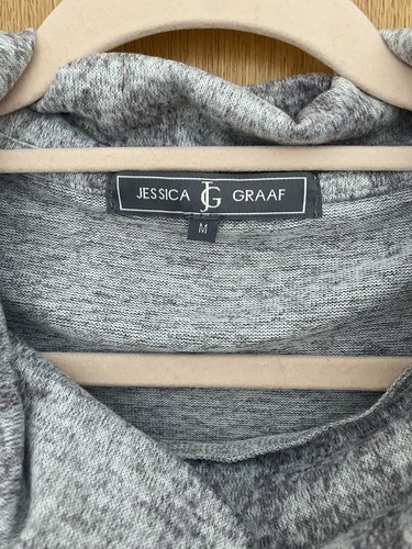 Jessica Graaf grey patterned polo Neck, size m - Picture 2 of 3