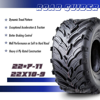 4PC ATV Tires 22x7-11 22x10-9 6PR For Honda Recon 250 Suzuki Ozark