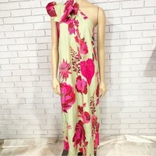 Farm Rio Fresh Garden One-Shoulder Midi Dress - Size Large