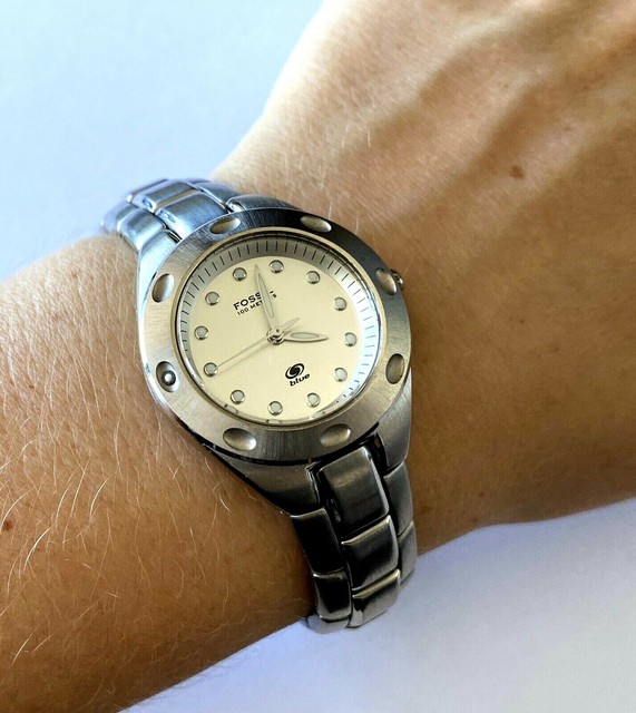 Fossil Blue All Stainless Steel Ladies 