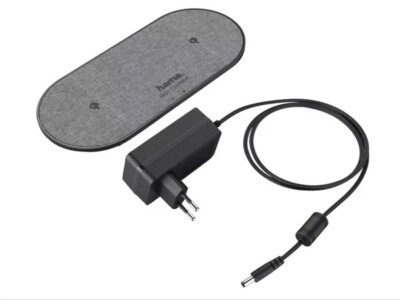 Hama kabellose Induktive Ladestation, Wireless Charger, Dual Charger, 2x10Watt