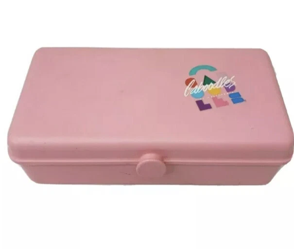 Vintage Mini Caboodles California Makeup Case Organizer w/ Mirror Pink  Small 8x4