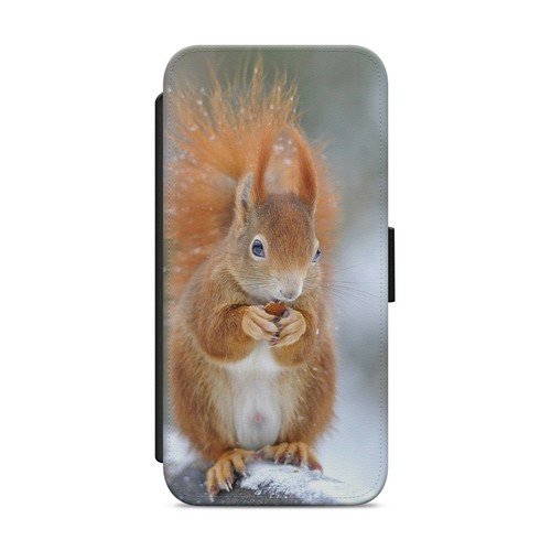 Cute Little Squirrel WALLET FLIP PHONE CASE COVER FOR IPHONE SAMSUNG HUAWEI - Picture 4 of 6