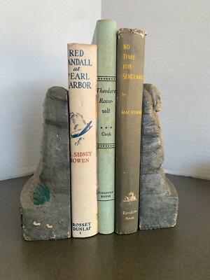貴重レア！40's〜50's　ラシュモア山国立記念公園bookend USA書斎 Vintage 