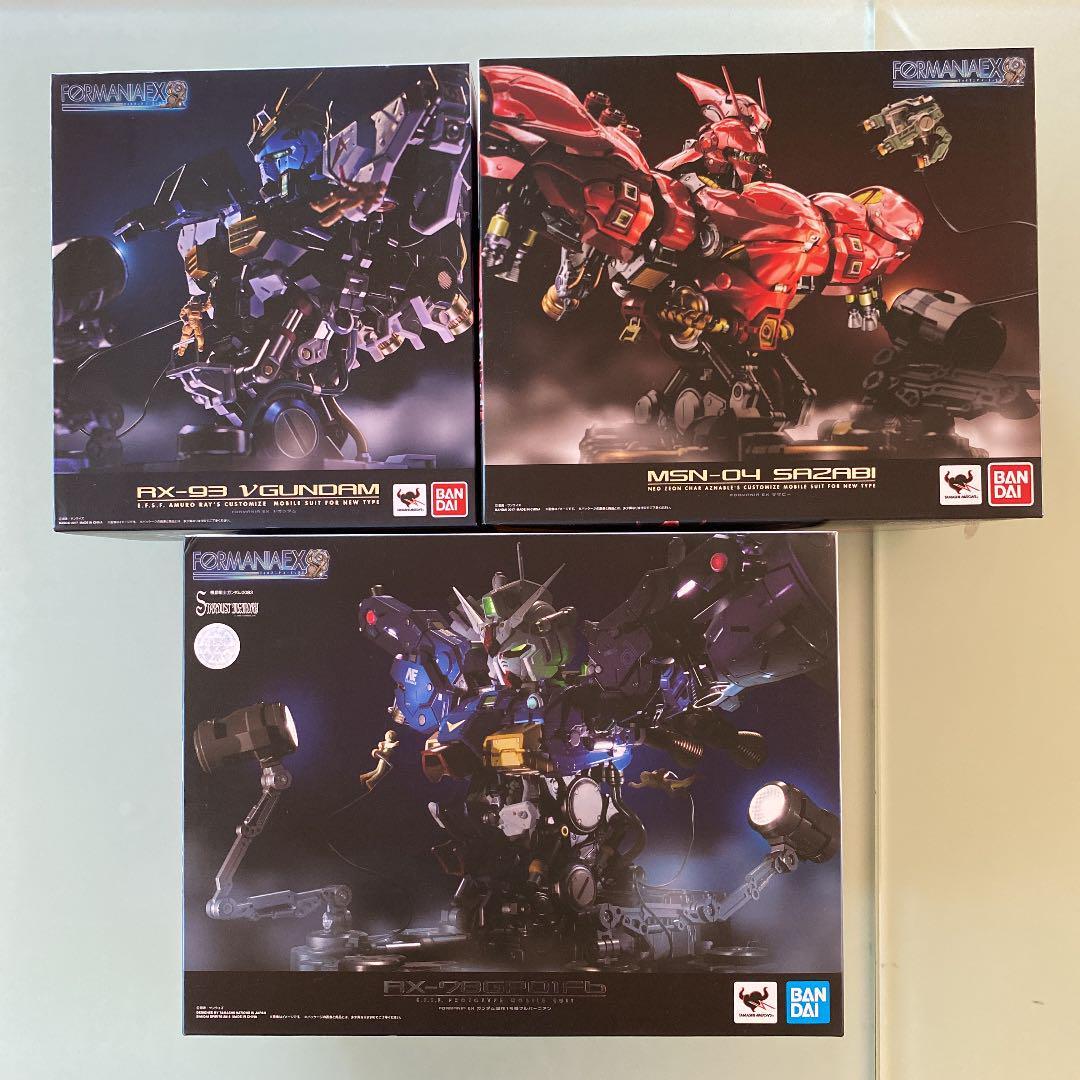 BANDAI FORMANIA EX νGundam & Sazabi Set of 3, Gundam BANDAI FORMANIA EX νGundam & Sazabi Set of 3, Gundam
