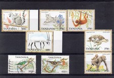 TANZANIE - Lot de 8 valeurs - FAUNE /OISEAU.