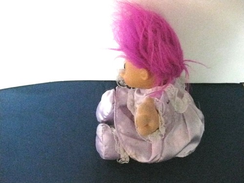 Vintage Russ Berrie Troll Doll 14" Large Purple Complete 1980s RARE - Picture 6 of 6