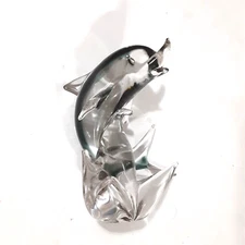 Murano Glass Dolphin Figurine 9 Inch